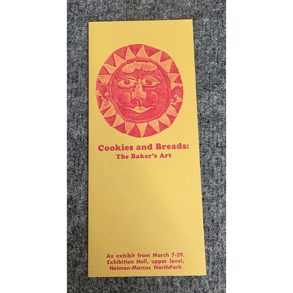 Cookies And Breads: The Bakers Art Neiman Marcus Exhibit Program Vtg
